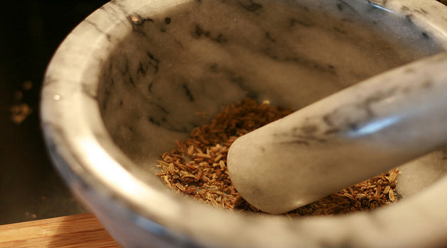 Image showing crushed cumin seeds used to cure indigestion