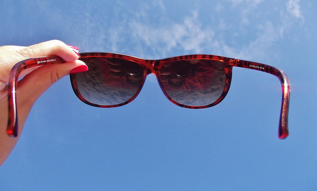 Wear sunglasses to protect your eyes from harmful radiation