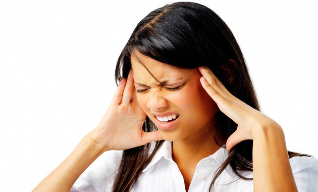 Image of girl trying to manage headache