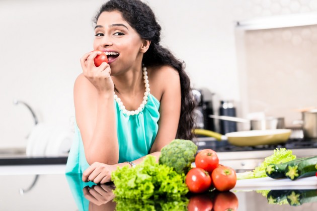 Woman having a healthy diet for better health