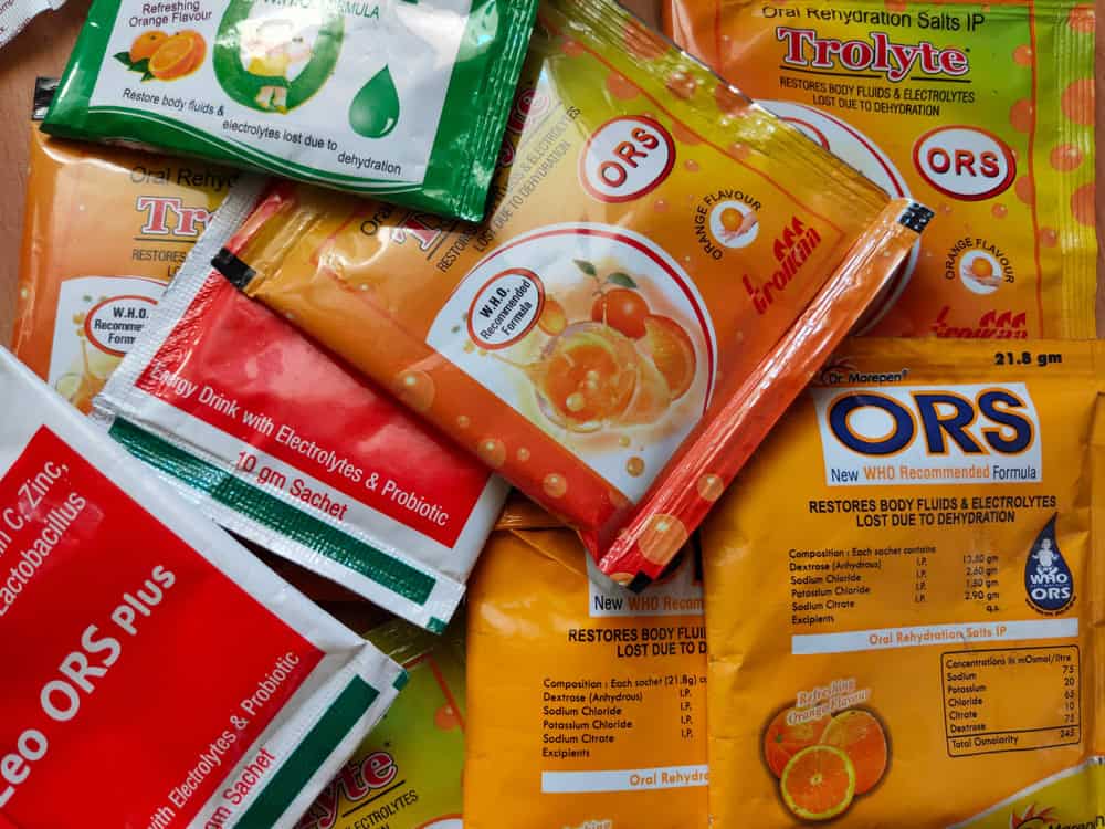 An,Electrolyte,-,Ors,Medicine,Packed,In,Sachets,Of,Different