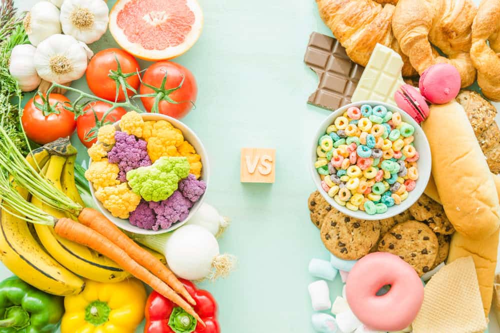 Fiber, VS, Healthy, Unhealthy