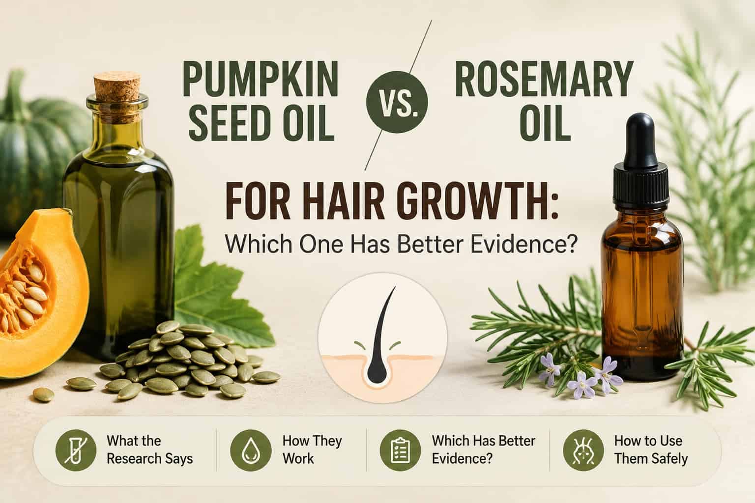 Pumpkin Seed Oil vs Rosemary Oil for Hair Growth: Which One Has Better Evidence? Pumpkin Seed Oil vs Rosemary Oil for Hair Growth: Which One Has Better Evidence?