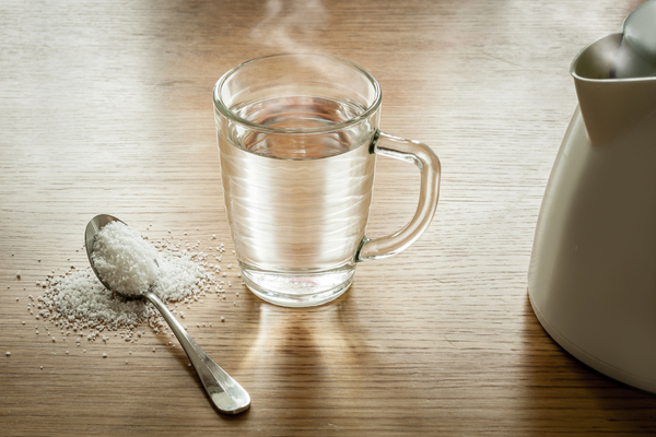 Warm water with salt remedy for Tongue Ulcer